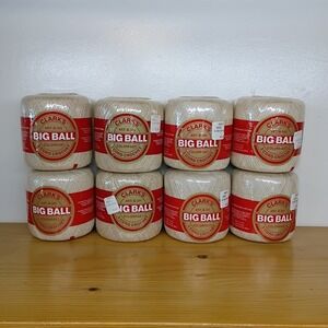 8 Clark's BIG BALL 61A ECRU" 100% Cotton 3 Cord‎ Crochet Thread Size 30 500 yds